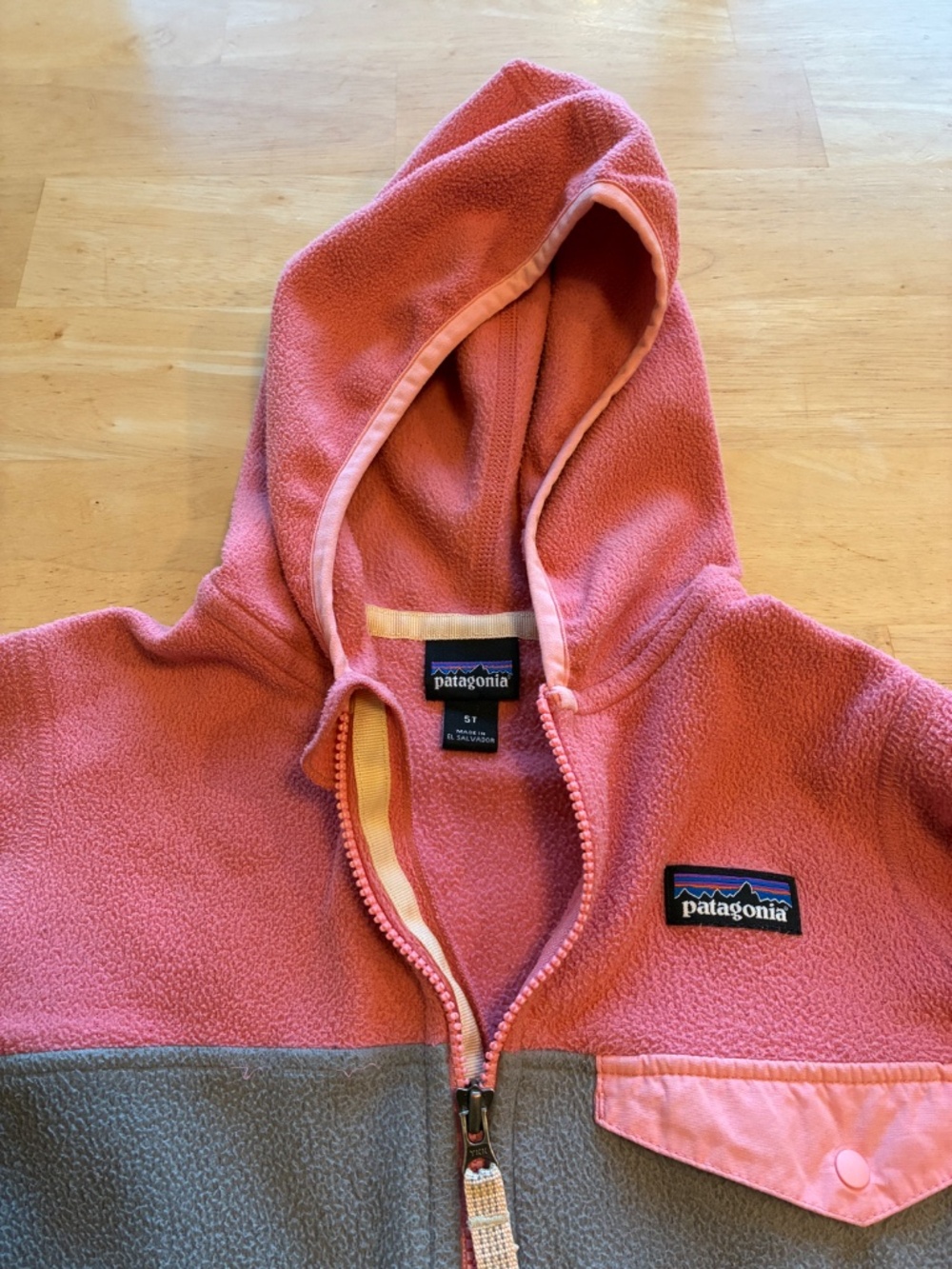 Patagonia Girls Micro D Fleece Jacket Pink, 5T - Picture 8 of 10